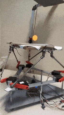 Stewart Platform Playing Ping Pong